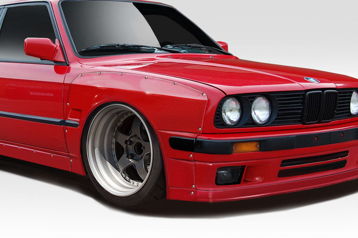 Extreme Dimensions Duraflex TKO Wide Body Front Fenders Flares Compatible With 1984-1991 BMW 3 Series - 4 Piece - 113225