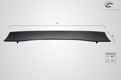 Universal 62" Carbon Creations DriTech VRX V2 Short Wing Spoiler Complete Kit - 9 Piece - 113251