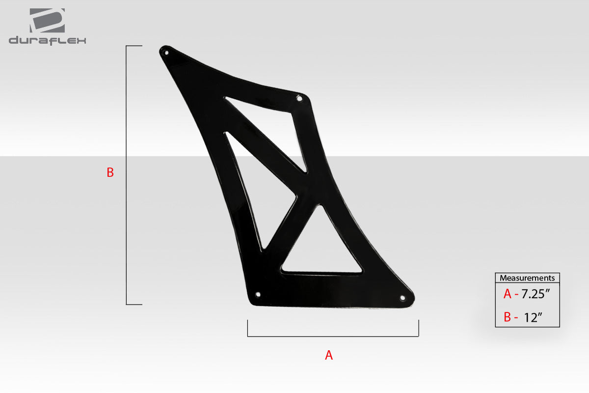 Universal 70" Extreme Dimensions Duraflex VRX V1 Short Wing Spoiler Complete Kit - 9 Piece - 113264