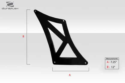 Universal 70" Extreme Dimensions Duraflex VRX V1 Short Wing Spoiler Complete Kit - 9 Piece - 113264