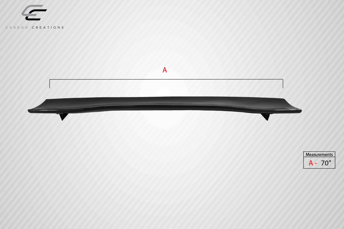 Universal 70" Carbon Creations DriTech VRX V2 Short Wing Spoiler Complete Kit - 9 Piece - 113267