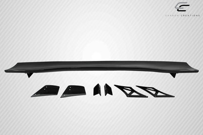 Universal 74" Carbon Creations DriTech VRX V1 Short Wing Spoiler Complete Kit - 9 Piece - 113273