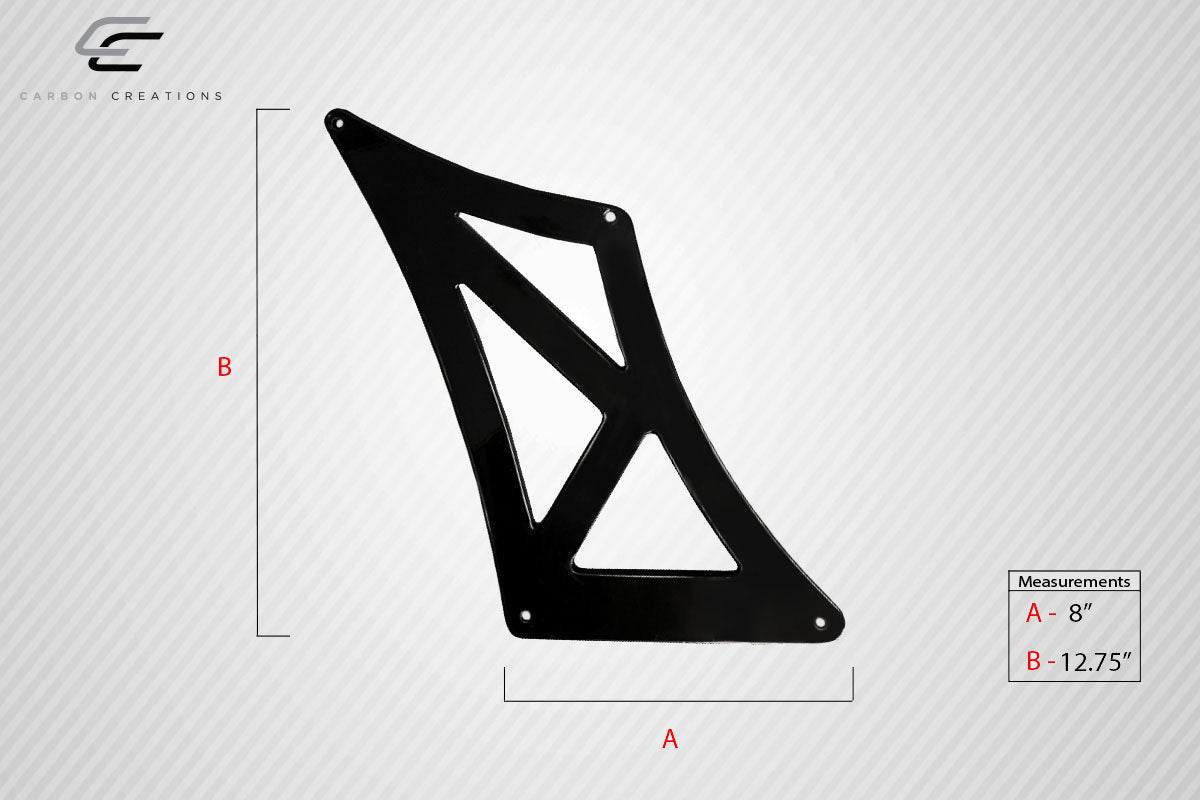 Universal 74" Carbon Creations DriTech VRX V1 Short Wing Spoiler Complete Kit - 9 Piece - 113273