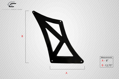 Universal 74" Carbon Creations DriTech VRX V1 Short Wing Spoiler Complete Kit - 9 Piece - 113273