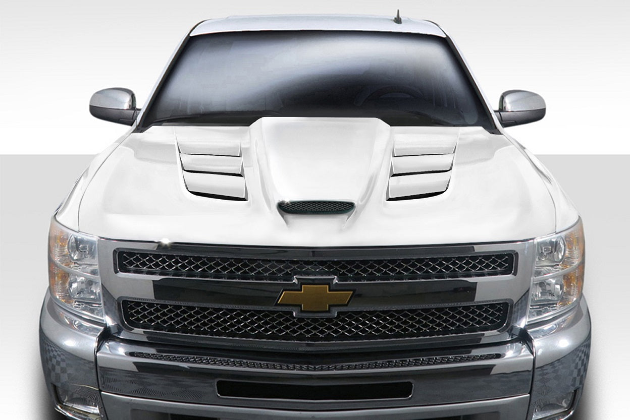 Extreme Dimensions Duraflex Viper Look Hood Compatible With 2007-2013 Chevrolet Silverado - 1 Piece - 113402