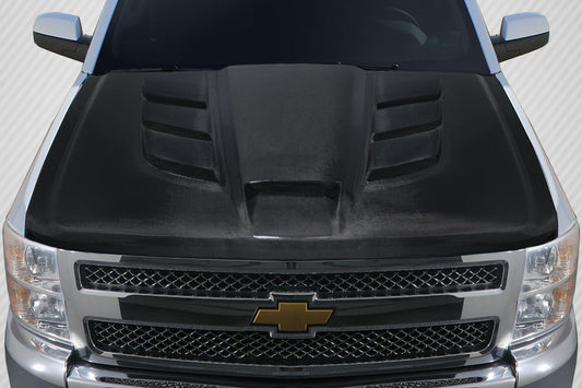 Carbon Creations Viper Look Hood Compatible With 2007-2013 Chevrolet Silverado - 1 Piece - 113403