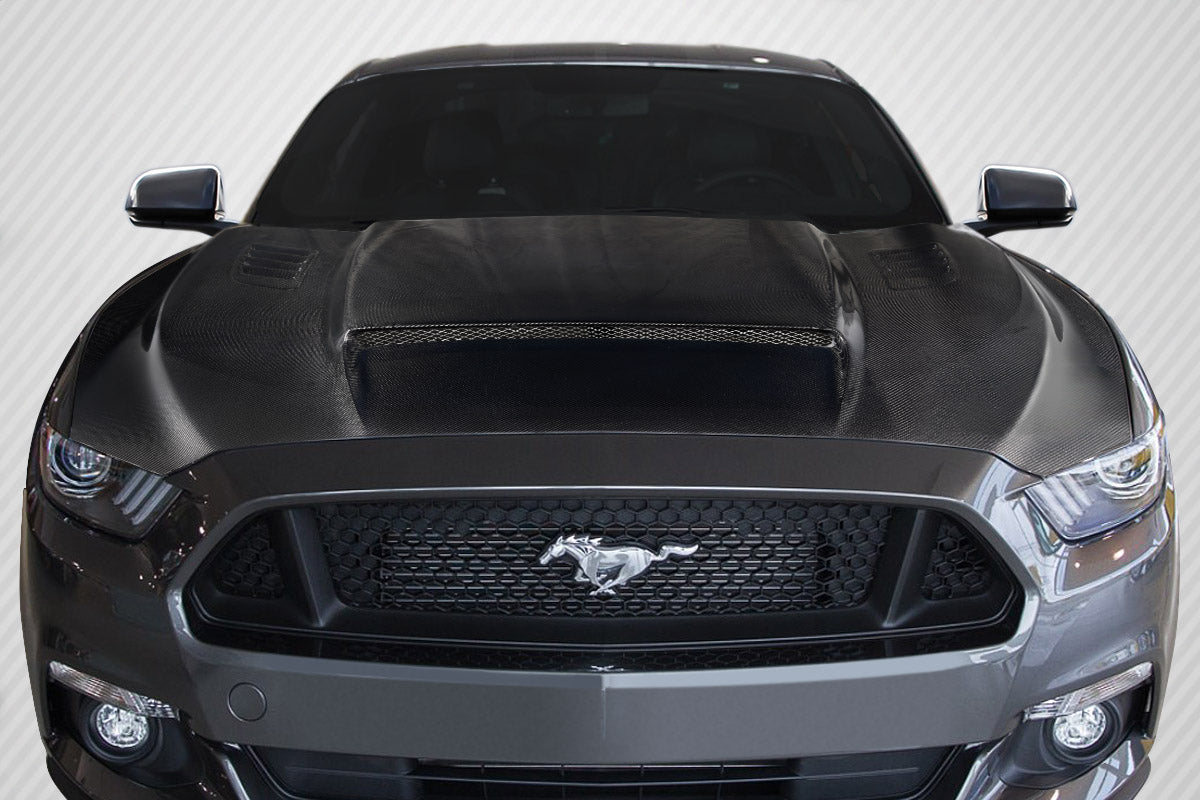 Carbon Creations CVX V2 Hood Compatible With 2015-2017 Ford Mustang - 1 Piece - 113413