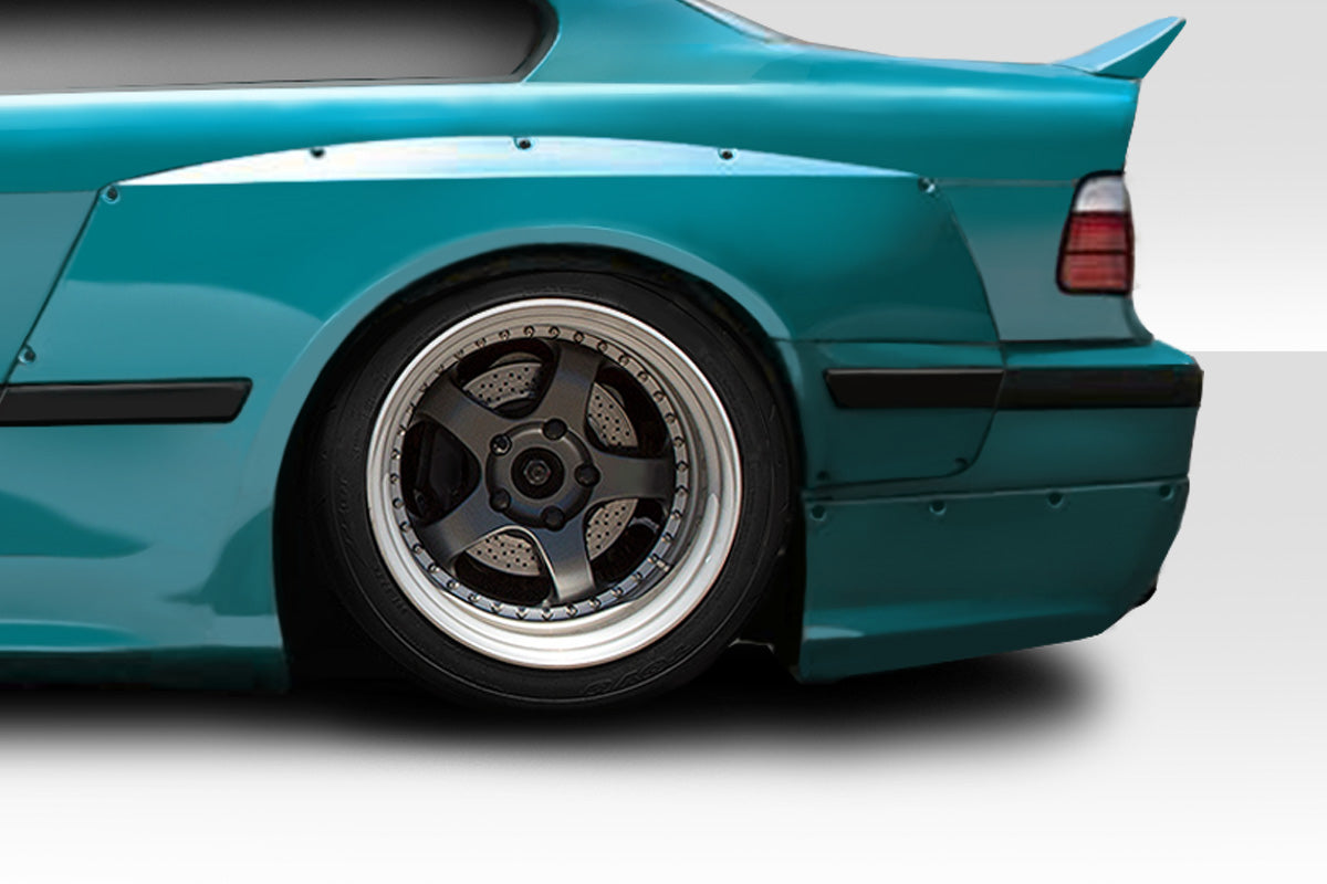 Extreme Dimensions Duraflex Circuit Rear Lip Add On Spoiler Compatible With 1992-1998 BMW 3 Series - 2 Piece - 113445