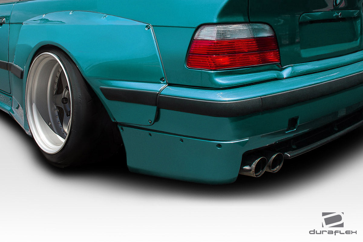 Extreme Dimensions Duraflex Circuit Rear Lip Add On Spoiler Compatible With 1992-1998 BMW 3 Series - 2 Piece - 113445