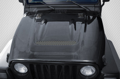 Carbon Creations Heat Reduction Hood Compatible With 1997-2006 Jeep Wrangler - 1 Piece - 113640