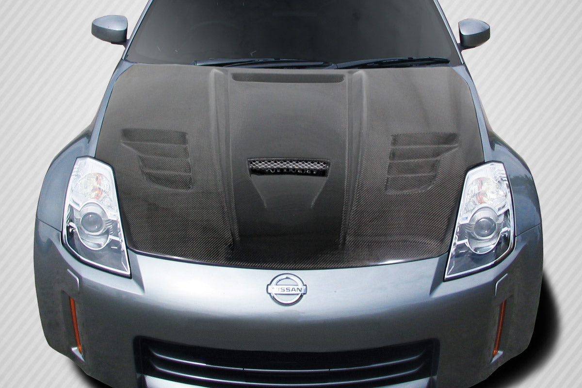 Carbon Creations Vader Hood Compatible With 2003-2006 Nissan 350Z - 1 Piece - 113641