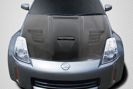 Carbon Creations Vader Hood Compatible With 2003-2006 Nissan 350Z - 1 Piece - 113641