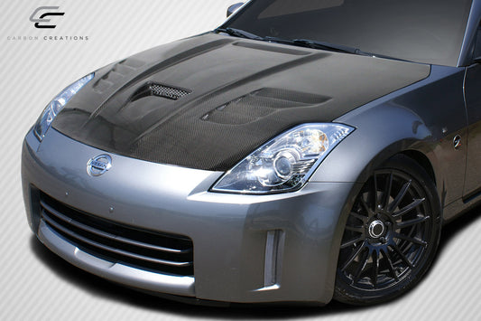 Carbon Creations Vader Hood Compatible With 2003-2006 Nissan 350Z - 1 Piece - 113641