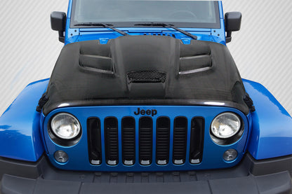 Carbon Creations Viper Look Hood Compatible With 2007-2018 Jeep Wrangler - 1 Piece - 113645