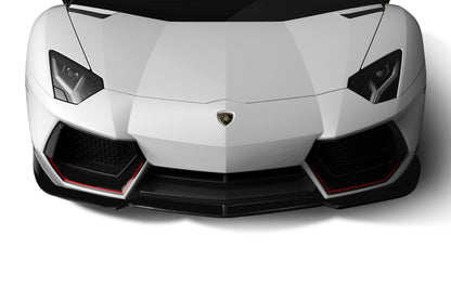Aero Function AF-1 Carbon Front Lip Spoiler Compatible With 2011-2017 Lamborghini Aventador - 2 Piece - 113745