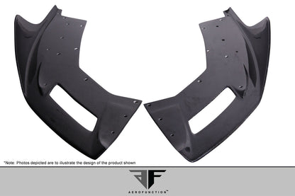 Aero Function AF-1 Carbon Front Lip Spoiler Compatible With 2011-2017 Lamborghini Aventador - 2 Piece - 113745