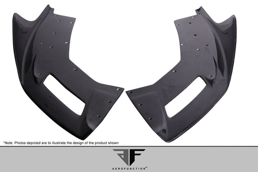 Aero Function AF-1 Carbon Front Lip Spoiler Compatible With 2011-2017 Lamborghini Aventador - 2 Piece - 113745