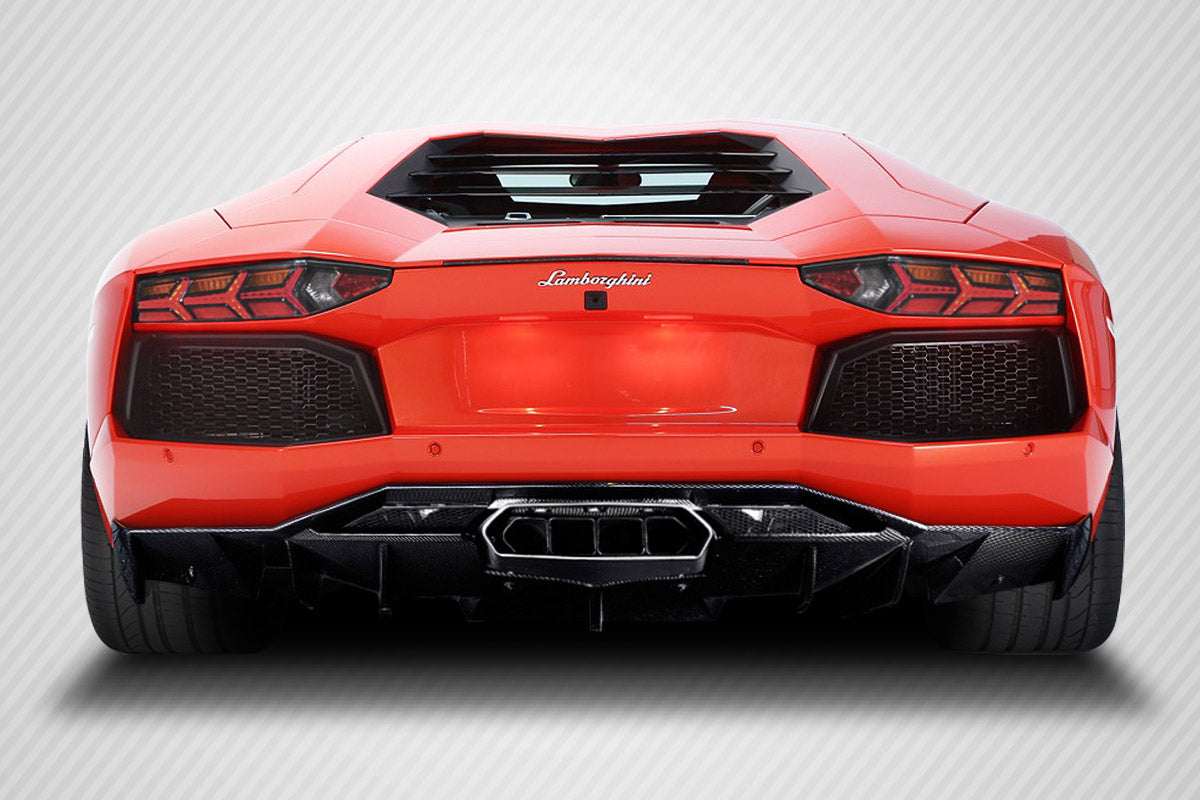 Aero Function AF-1 Carbon Rear Lip Add On Spoiler Compatible With 2011-2017 Lamborghini Aventador - 1 Piece - 113751