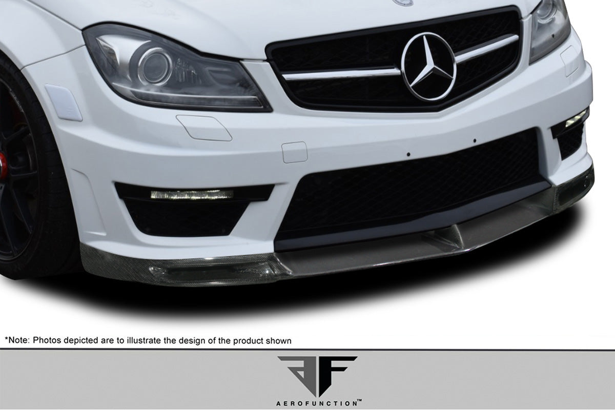 Aero Function AF-1 Front Lip Spoiler Compatible With 2012-2014 Mercedes C63 - 1 Piece - 113756