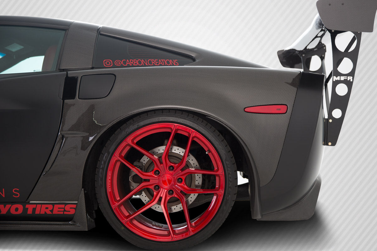 Carbon Creations ZR1 Look Rear Fenders Flares Compatible With 2005-2013 Chevrolet Corvette - 2 Piece - 113784