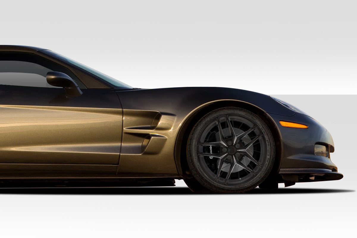 Extreme Dimensions Duraflex ZR1 Look Front Fenders Compatible With 2005-2013 Chevrolet Corvette - 2 Piece - 113811
