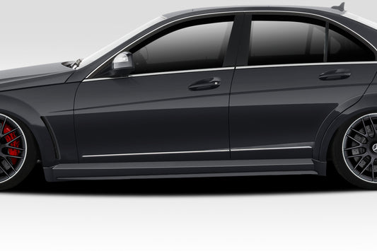 Duraflex Black Series Look Side Skirts Compatible With 2012-2014 Mercedes C63 - 2 Piece (S) - 113918