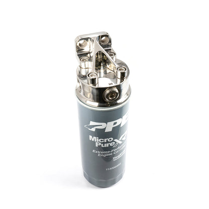 Remote Oil Filter Mount Kit - Polished 304 Stainless Steel ppepower