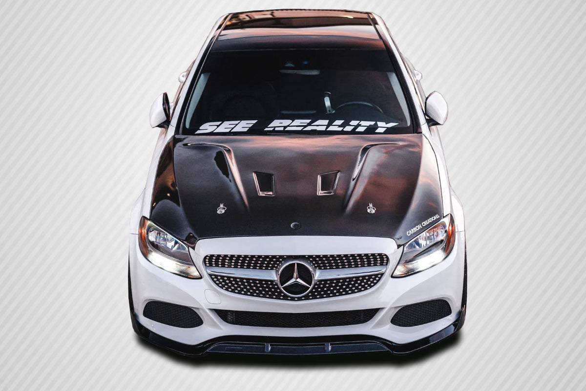 Carbon Creations Black Series Hood Compatible With 2015-2021 Mercedes C Class W205 - 1 Piece - 114008