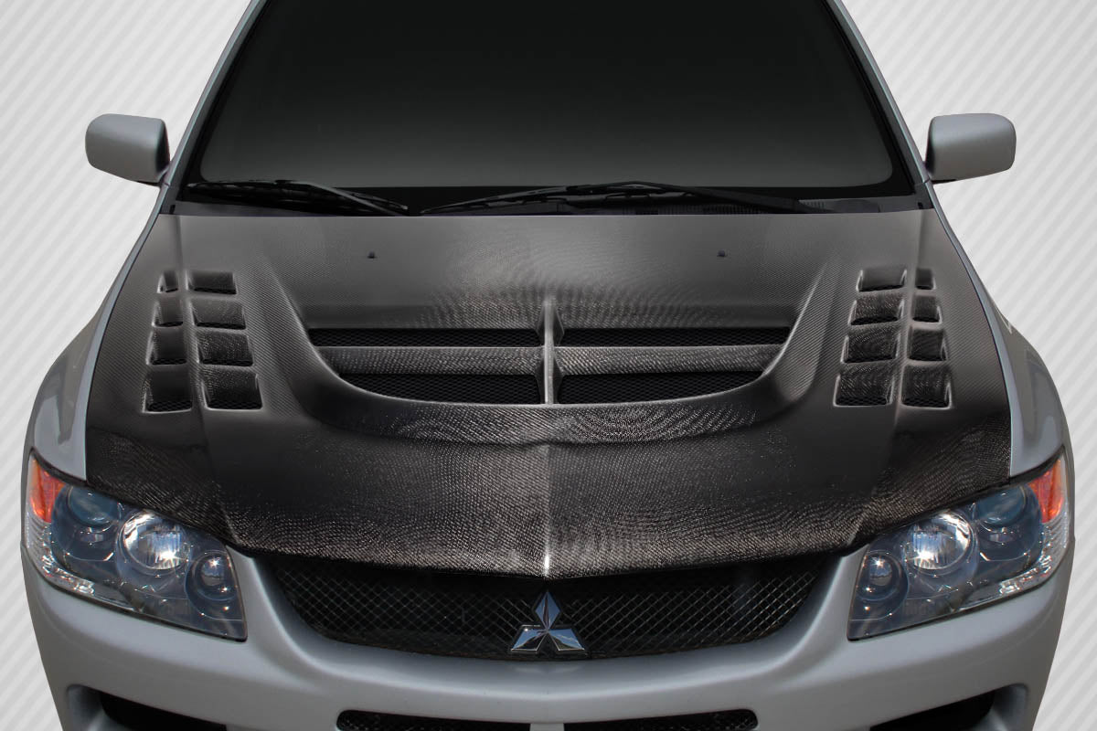 Carbon Creations VT-X Hood Compatible With 2003-2006 Mitsubishi Evolution - 1 Piece - 114016