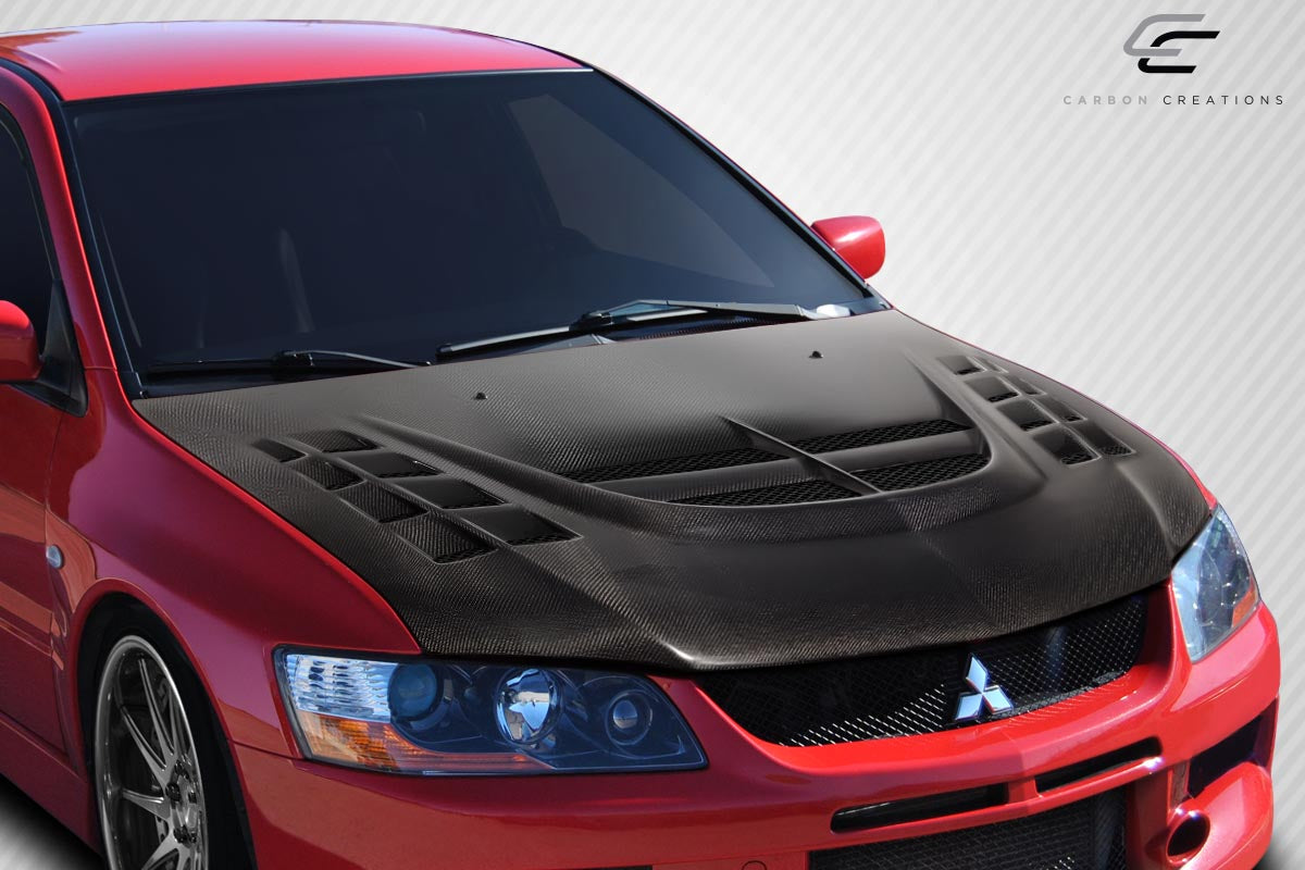 Carbon Creations VT-X Hood Compatible With 2003-2006 Mitsubishi Evolution - 1 Piece - 114016