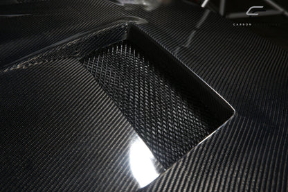 Carbon Creations Race Hood Compatible With 2008-2017 Mitsubishi Lancer - 1 Piece - 114017