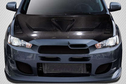 Carbon Creations Race Hood Compatible With 2008-2017 Mitsubishi Lancer - 1 Piece - 114017