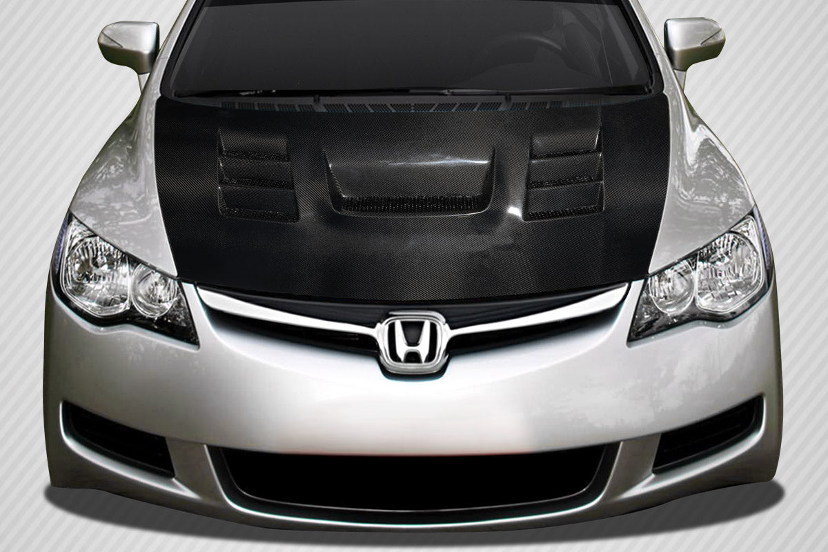 Carbon Creations Supremo Hood Compatible With 2006-2011 Honda Civic - 1 Piece - 114055