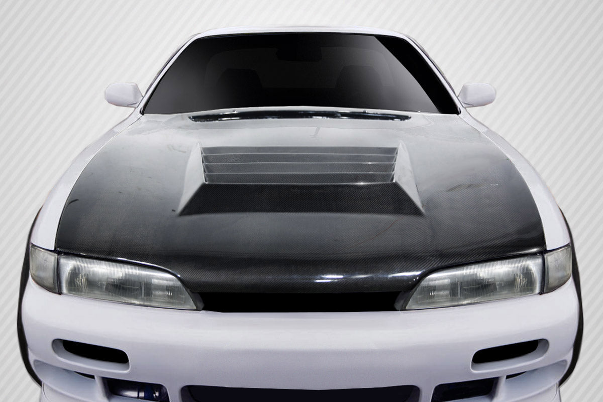 Carbon Creations D-Spec Hood Compatible With 1995-1996 Nissan 240SX - 1 Piece - 114100