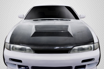 Carbon Creations D-Spec Hood Compatible With 1995-1996 Nissan 240SX - 1 Piece - 114100