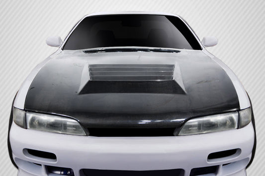 Carbon Creations D-Spec Hood Compatible With 1995-1996 Nissan 240SX - 1 Piece - 114100