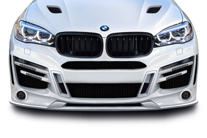 Aero Function AF-1 Front Lip Spoiler Compatible With 2015-2019 BMW X6 - 1 Piece - 114153