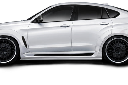 Aero Function AF-1 Side Skirts Splitters Compatible With 2015-2019 BMW X6 - 2 Piece - 114155