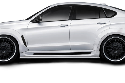 Aero Function AF-1 Side Skirts Splitters Compatible With 2015-2019 BMW X6 - 2 Piece - 114155