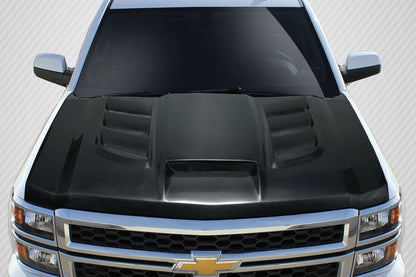 Carbon Creations Viper Hood Compatible With 2014-2015 Chevrolet Silverado - 1 Piece - 114225