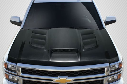 Carbon Creations Viper Hood Compatible With 2014-2015 Chevrolet Silverado - 1 Piece - 114225