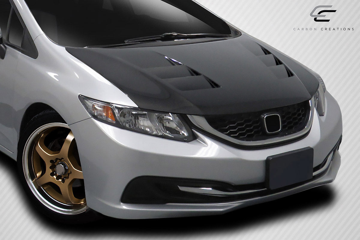 Carbon Creations TS-1 Hood Compatible With 2012-2015 Honda Civic - 1 Piece - 114288