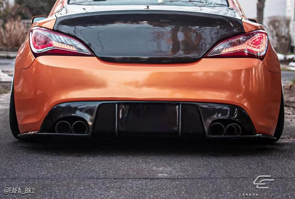 Carbon Creations Speedster Rear Lip Add On Spoiler Compatible With 2010-2016 Hyundai Genesis - 1 Piece - 114300