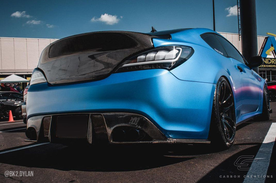 Carbon Creations Speedster Rear Lip Add On Spoiler Compatible With 2010-2016 Hyundai Genesis - 1 Piece - 114300