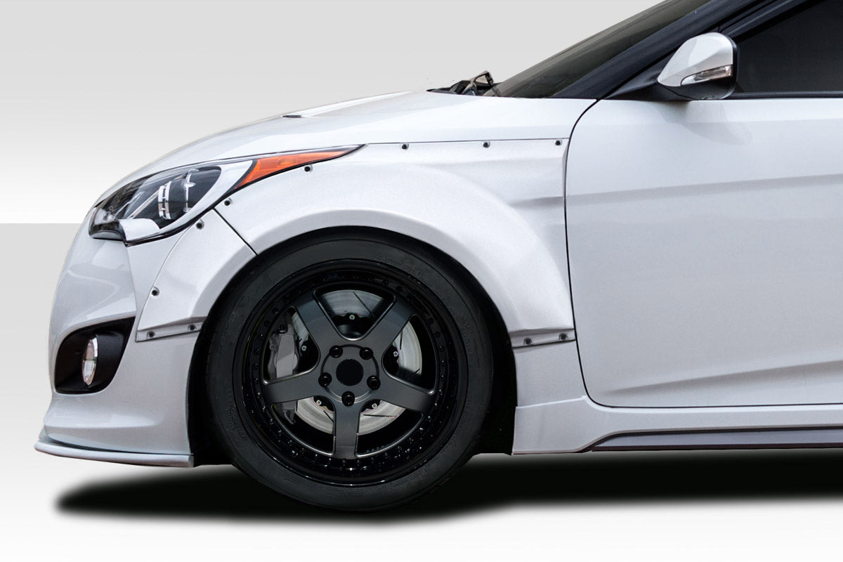 Extreme Dimensions Duraflex Envision Front Fenders Flare Compatible With 2012-2017 Hyundai Veloster - 4 Piece - 114305