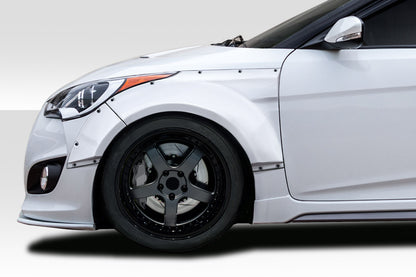 Extreme Dimensions Duraflex Envision Front Fenders Flare Compatible With 2012-2017 Hyundai Veloster - 4 Piece - 114305