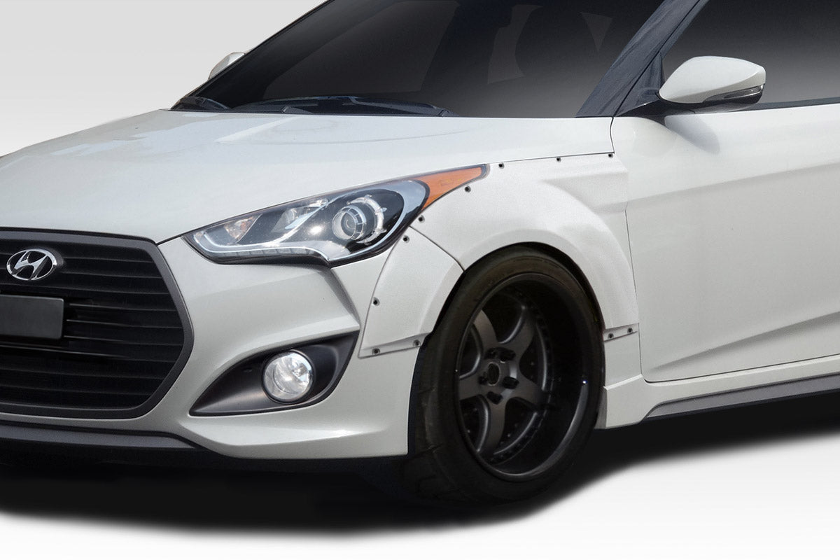 Extreme Dimensions Duraflex Envision Front Fenders Flare Compatible With 2012-2017 Hyundai Veloster - 4 Piece - 114305