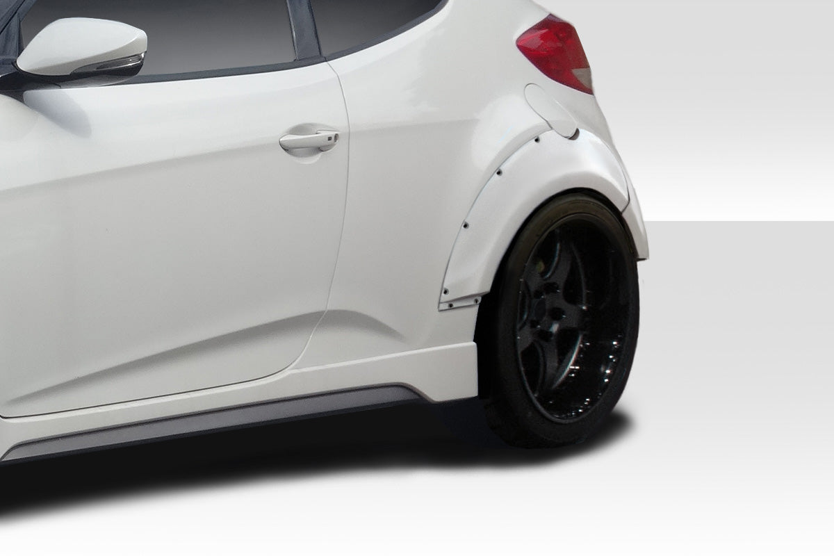 Extreme Dimensions Duraflex Envision Rear Fender Flares Compatible With 2012-2017 Hyundai Veloster - 4 Piece - 114306