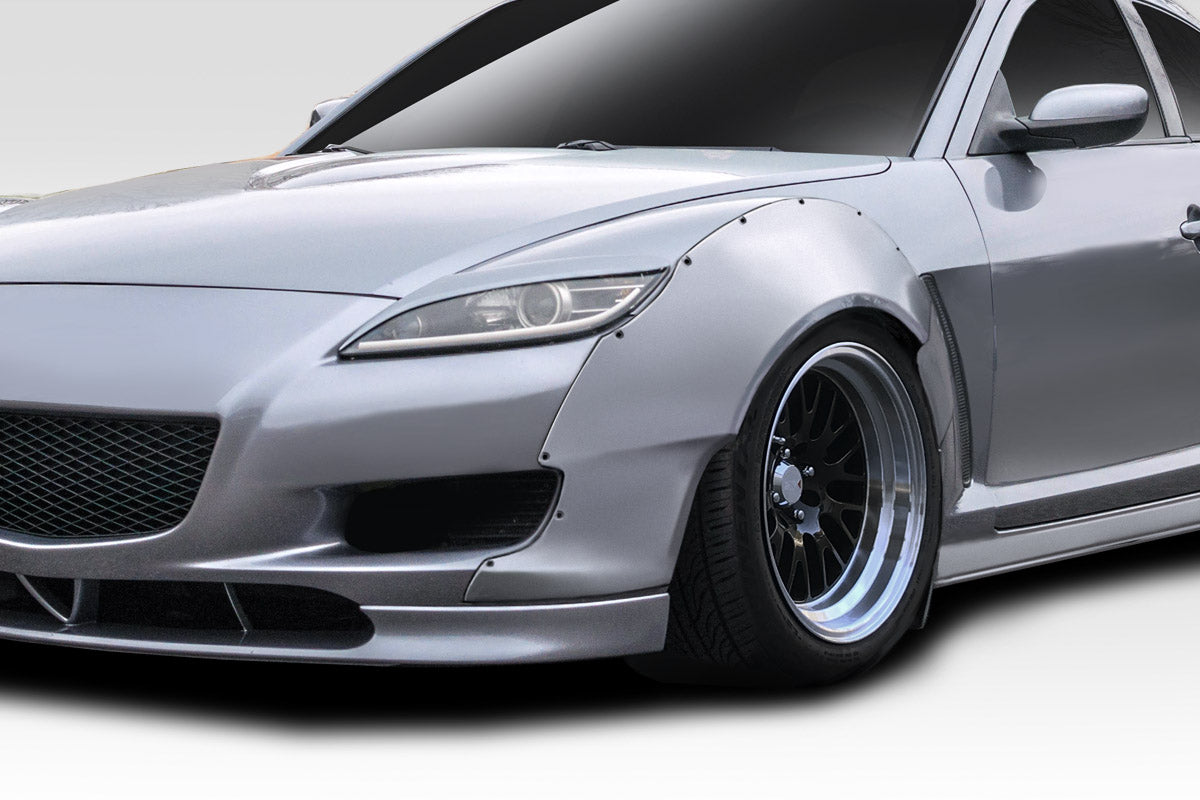 Extreme Dimensions Duraflex RBS Front Fenders Flare Compatible With 2004-2008 Mazda RX8 - 2 Piece - 114361