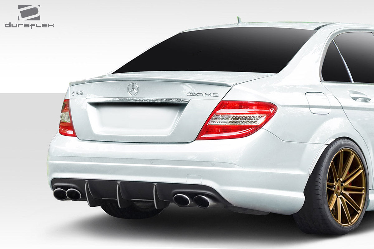 Extreme Dimensions Duraflex Super Fin Rear Lip Add On Spoiler Compatible With 2008-2011 Mercedes C63 - 1 Piece - 114366